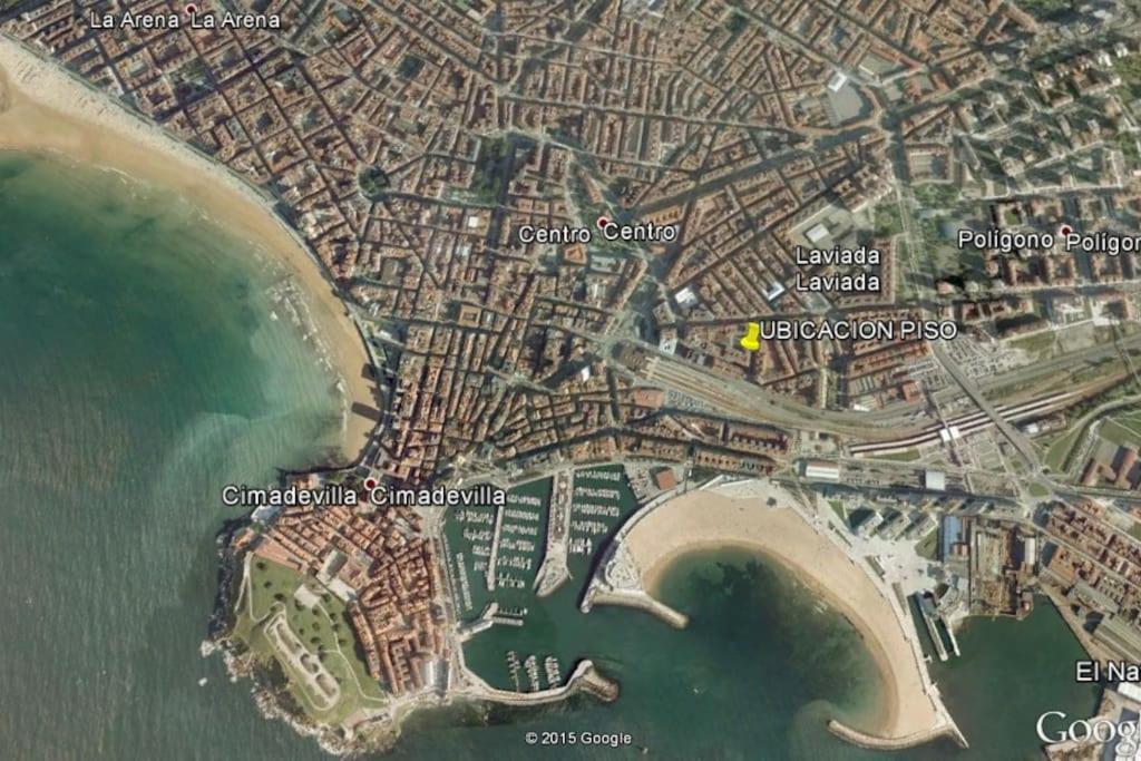 A Un Paso De La Playa, Amplio Apartamento Gijón Esterno foto